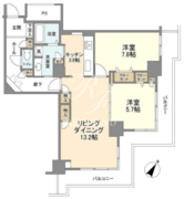 トルナーレ日本橋浜町 1105 間取り図