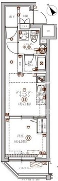 グランパセオ門前仲町 406 間取り図