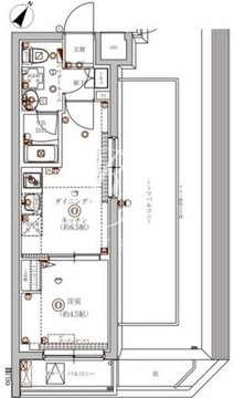 グランパセオ門前仲町 407 間取り図