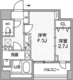 オルタナ門前仲町2 602 間取り図