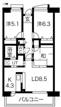 アクティ目黒駅前 2-505 間取り図