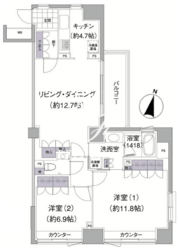 アビティ目黒 110 間取り図