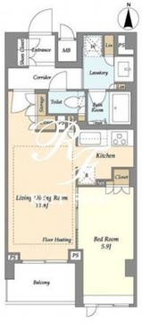 リーブルグラント四谷三丁目 208 間取り図