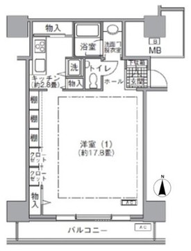 アクティ汐留 709 間取り図