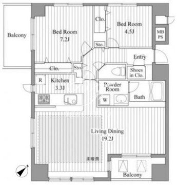 レジディア新川2 703 間取り図