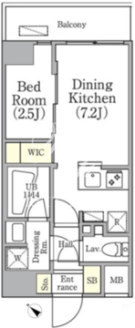 アジールコート三軒茶屋 203 間取り図