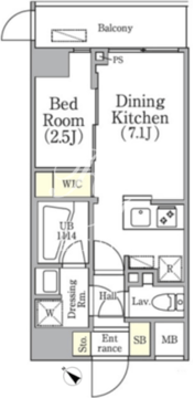 アジールコート三軒茶屋 102 間取り図