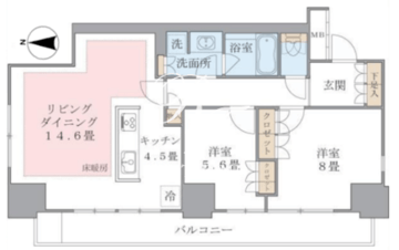 ブリリアイスト東雲キャナルコート 1002 間取り図