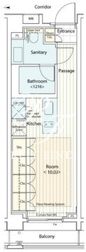 カスタリア新宿夏目坂 202 間取り図