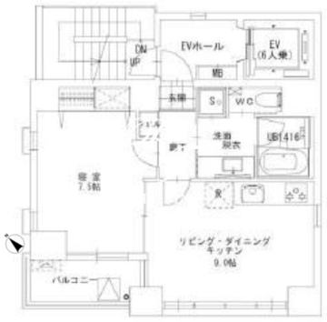 ラスパシオ東日本橋レジデンス 501 間取り図