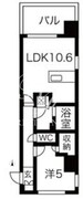 シーズンフラッツ蔵前春日通り 601 間取り図