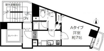 グランデイ芝公園 201 間取り図