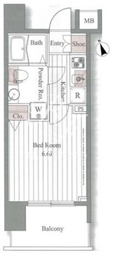 ドゥーエ大森 1102 間取り図