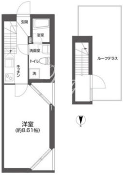 プラティーク白金 503 間取り図