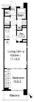 ブリリアイスト三軒茶屋 I-202 間取り図