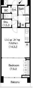 ブリリアイスト三軒茶屋 B-414 間取り図