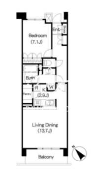 ブリリアイスト三軒茶屋 I-408 間取り図