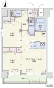 アーバネックス秋葉原イースト 1202 間取り図