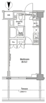 ザ・パークハビオ三軒茶屋テラス 106 間取り図