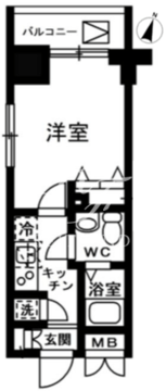 レジディア日本橋人形町2 1211 間取り図