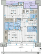 オーキッドレジデンス森下 1006 間取り図
