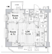 メイクス上野 1402 間取り図