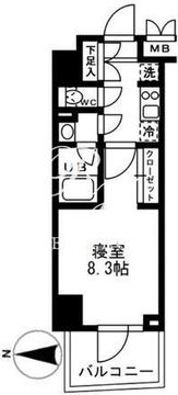 レジディア亀戸 801 間取り図