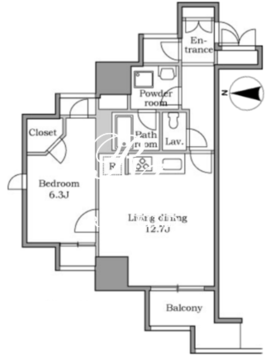 レジディア中延 301 間取り図