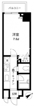 プライムアーバン飯田橋 1302 間取り図