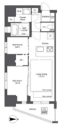 コンフォリア新御徒町 1401 間取り図