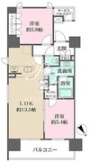 ザ・パークハビオ目黒 608 間取り図