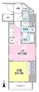 コンフォリア新宿御苑2 205 間取り図