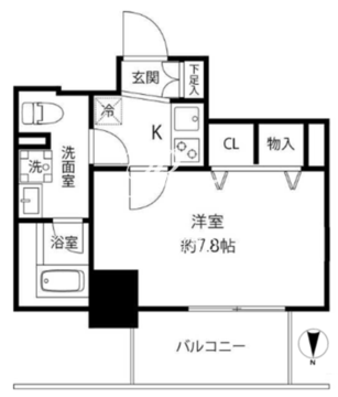 プレール・ドゥーク浅草橋 1102 間取り図