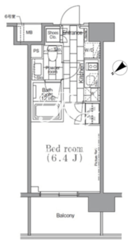 パークハビオ目黒リバーサイド 702 間取り図