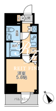 プライマル品川大森海岸 407 間取り図