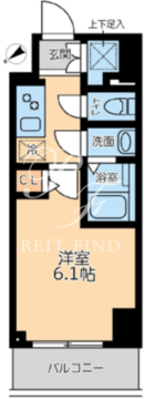 プライマル品川大森海岸 1206 間取り図