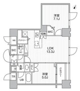 東神田テラスレジデンス 710 間取り図