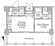 レジディア西小山 401 間取り図