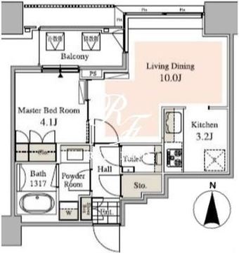 タワーコート北品川 1308 間取り図