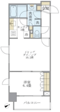 ラドゥセール浅草橋 202 間取り図