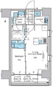 ルフォンプログレ神田プレミア 1104 間取り図