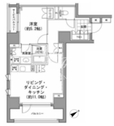 パークハビオ八丁堀 606 間取り図