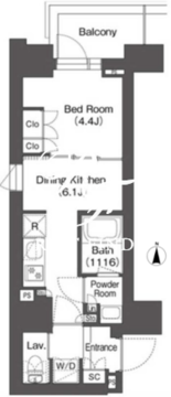 ミリアレジデンス浅草駒形 601 間取り図