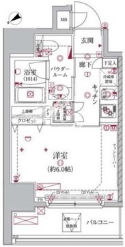 クレイシア大井町 401 間取り図