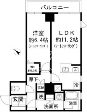 ファインクレスト巣鴨 704 間取り図