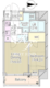 パークフロント新宿 801 間取り図