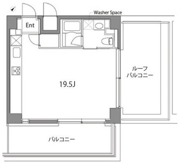 カスタリア中目黒 607 間取り図