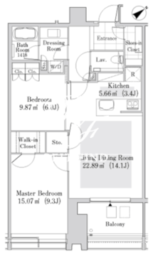 ラ・トゥール新宿ガーデン 2903 間取り図