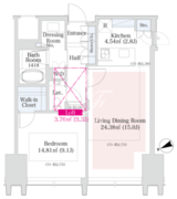 ラ・トゥール新宿グランド 3603 間取り図