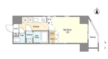 アミーレ新大橋 201 間取り図